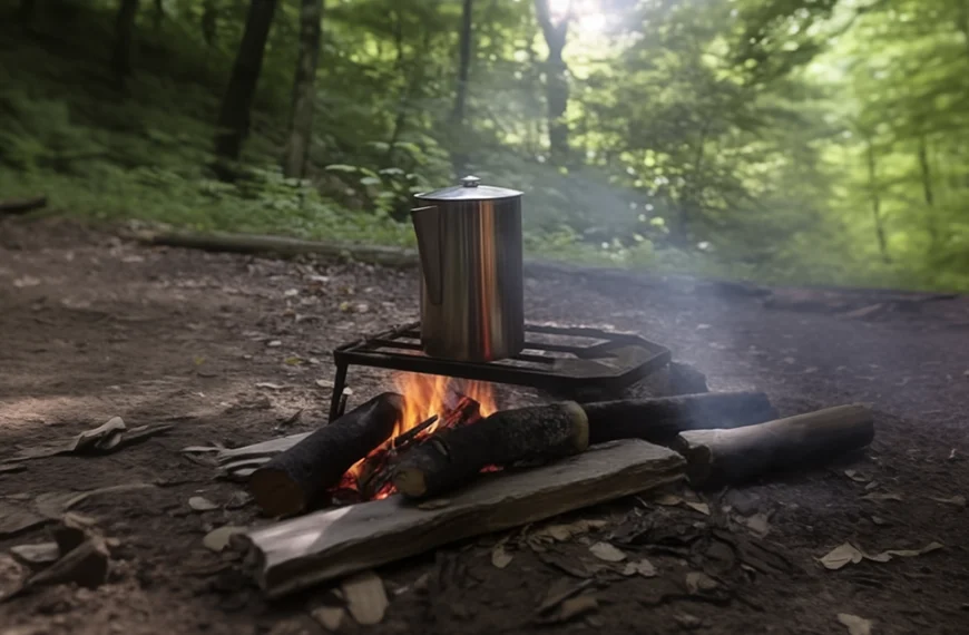How to make coffee with a camping percolator