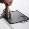 Anti skid Coffee Tamper Mat Food Grade Silicone Pad Espresso Coffee Tamping Corner Black Thicken Mat 4