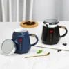 Creative Mirror Ceramic Coffee Tea Mugs High Capacity Beer Drinking Water Cups with Handle for Kitchen 3