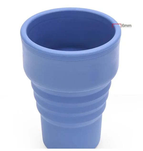 Reusable Silicone Collapsible Cups with Lid for Camping 375ml 16oz Portable Folding Coffee Cups for Travel 4