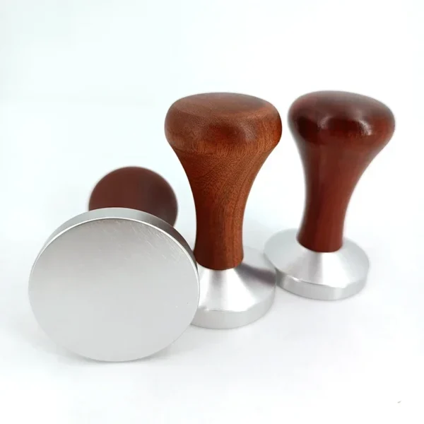 Stainless Steel Flat Base Coffee Tamper 51MM 53MM 58MM Espresso Coffee Machine Profilter Tool Rosewood Handle 1